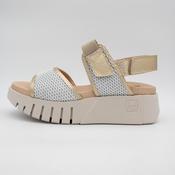 Jose Saenz Gold White Sandal (Wide Fit) – 4235 CHAMPAGNE/BLANCO image