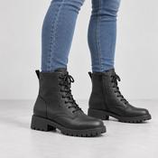 Jana Black Wide Fit Chunky Lace-Up Ankle Boots image