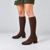 Jana Chocolate Brown Wide Fit Knee-High Boots image