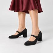 Jana Softline Black Wide Fit Mary Jane Court Shoe