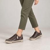 Jana Softline Mocca Brown Wide Fit Trainer with Zip