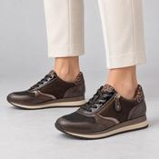 Jana Softline Mocca Wide Fit Trainer with Working Zip