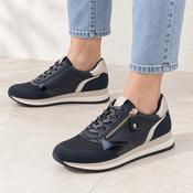 Jana Softline Navy Wide Fit Zip Trainers