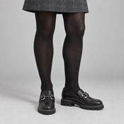 Marco Tozzi Black Chunky Metal-Trim Loafers