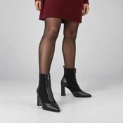 Marco Tozzi Black Front-Zip Block Heel Ankle Boots image