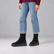 Marco Tozzi Black Suede-Effect Chunky Ankle Boots image