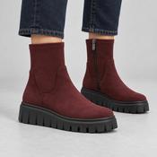 Marco Tozzi Burgundy Platform Ankle Boots image
