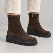 Marco Tozzi Chocolate Brown Suede-Effect Ankle Boots image