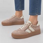 Marco Tozzi Tan Suede-Effect Platform Trainers image