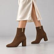 Marco Tozzi by GMK Chocolate Brown Heeled Ankle Boots image