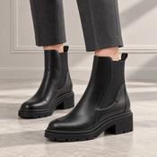 Tamaris Black Chunky Sole Chelsea Boots image