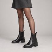 Tamaris Black Leather Block Heel Chelsea Boots image