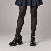 Tamaris Black Patent Chunky Mary Jane Shoes