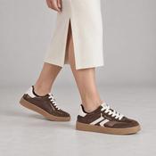Tamaris Brown Metallic Leather Trainer image