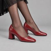 Tamaris Essentials Red Patent Block Heel Court Shoes image