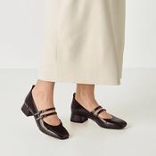 Tamaris Burgundy Patent Double-Strap Mary Jane Shoes image