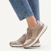 Caprice Taupe Metallic Trainer (Wide Fit) – 9-23760-46 366