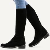 Caprice Black Stretch Vegan Knee-High Boots image
