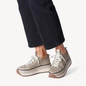Tamaris Essentials Light Gold Shimmer Platform Trainer