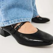 Tamaris Black Patent Double-Strap Mary Jane Shoes