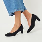 Tamaris Essentials Black Suede-Look Court Shoes