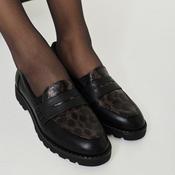 Tamaris Essentials Black Leopard Chunky Loafer