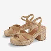 Tamaris Tan Suede Platform Sandals 1-28313-44-436 image