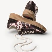 Tamaris Comfort Cow Print Wide Fit Trainers image