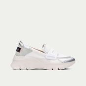 Hispanitas Luzia Sporty Loafer – Silver &amp; Mesh, Ultra Light
