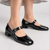 Unisa Culver Black Patent Leather Mary Jane Shoes image