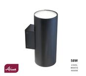Ansell Doppio HP Architectural Bi-directional Wall Light 58W LED Cool White IP65 Graphite image