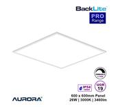 AURORA BackLite PRO 26W LED Panel 600 x 600mm 3000K 3460lm 1-10V Dimmable IP54 image