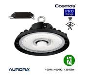 AURORA Cosmos PRO 100W LED Highbay 4000K 13500lm Emergency &amp;amp; Microwave Sensor
