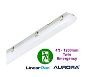 AURORA LinearPac 4ft Twin 1200mm 40W LED IP65 EMERGENCY
