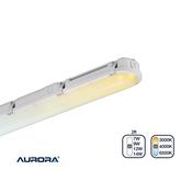 AURORA LinearPacCWS 2ft 600mm Colour &amp;amp; Wattage Switchable LED Anti-Corrosive Batten IP66