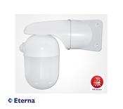 Eterna White Polycarbonate LED Well Glass Fitting 10W 4000K IP65 with 120° PIR