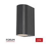FORUM ZINC Antar Up/Down Exterior Wall Light Black image