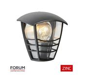 FORUM ZINC Perdita Curved Half Lantern Black image