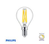 PHILIPS MASTER Glass LEDluster DT 3.4-40W E14 P45 CL 2200-2700K 470LM Dimmable CRI:90 image