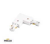 Single Circuit Track L Coupler in White for Track Lighting