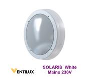 VENTILUX SOLARIS Standard Mains Bulkhead White Deep Trim