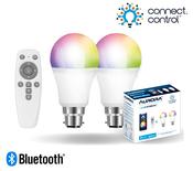 AURORA CONNECT.CONTROL 2 pack RGBCX GLS B22 lamps Starter Kit image