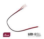 Ansell Pre-Wired Connector (150mm cable) for COB LED Strip Single White IP20 8mm