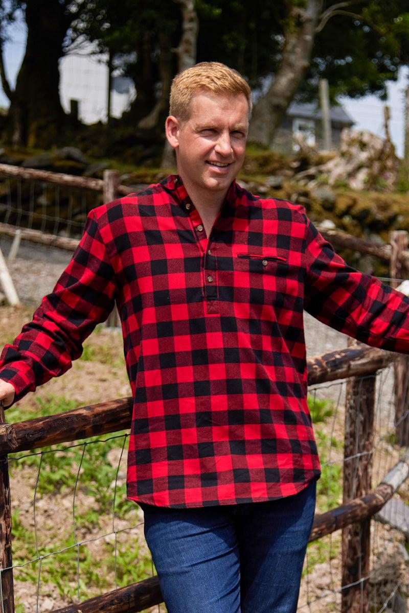 Outfits with red and black flannel hot sale