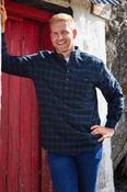 Grandfather Shirt Mens Flannel Green Tartan Blackwatch (LV6) image