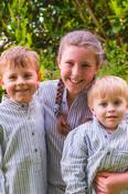 Kid’s Grandad Shirt LVC Dark Blue/Cream Stripe image