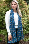Sketched Sheep Scarf- Blue