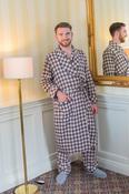 Men's Cotton Flannel Nightrobe -  Maroon (LV7) image