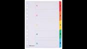 Indices A4 Assorted 5 Part Perforated Cardboard 1 to 5