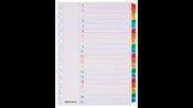 Indices A4 Assorted 20 Part Perforated Card 1 to 20